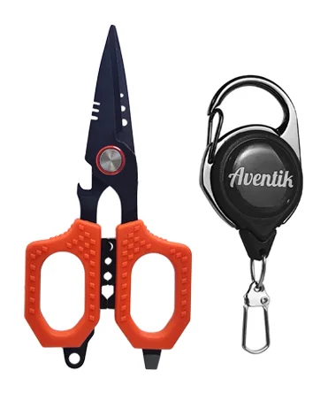 Eupheng Pro Multifunction Fishing Scissors for Braided Line Mono Fluorocarbon wire lines - 6.5in Blue Scissors - product information 8