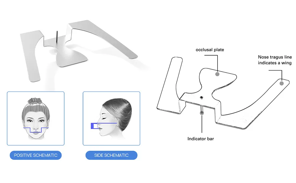 Tazrigo Dental Occlusal Maxillary Casting Jaw Fox Plane Plate 3D Stainless Steel Autoclavable Complete Denture - Dental Occlusal Maxillary Casting Jaw Fox Plane Plate