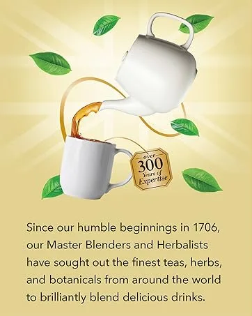 Twinings Lemon & Ginger Herbal Tea Individually Wrapped Bags - Naturally Caffeine-Free - 100 Teabags - Twinings