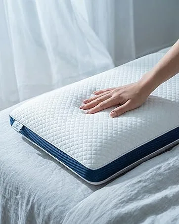FirmNest Extra Firm Pillow for Sleeping Hard Memory Foam Neck Support Heavy Duty High Density Bed Contour Pillow Spinal Alignment & Cooling Comfort - product information 2