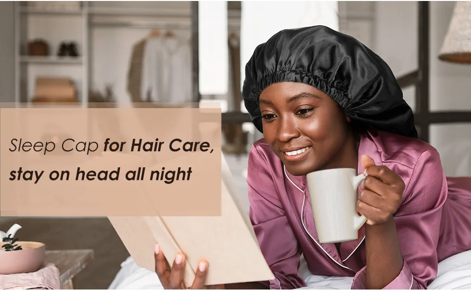 Long Bonnet Braid Bonnets for Sleeping Satin Bonnet Silk Bonnet Hair Braid Bonnet for Sleeping Bonnets for Black Women Large Aa-black - silk bonnet for sleeping