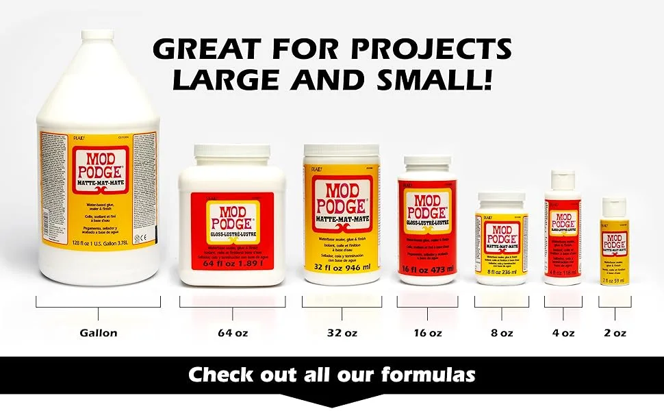 Mod Podge Ultra Gloss (8 Ounce)  8 Ounce Gloss - Mod Podge Sizes