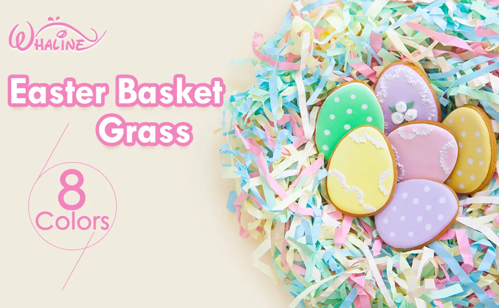 Whaline 11.3 oz Multicolor Easter Grass Raffia Paper Easter Basket Grass Craft Shredded Tissue Raffia Gift Filler for Baskets Egg Stuffers Spring Party Supplies Decorations (8 Colors) - product information 32