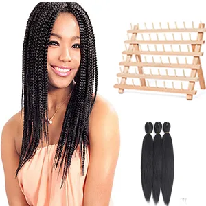 HAITRAL 60-Spool Thread Rack  Wooden Thread Holder Sewing Organizer for Sewing  Quilting  Embroidery  Hair-braiding - HAIR RACK