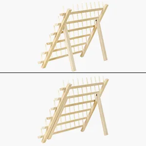 HAITRAL 60-Spool Thread Rack  Wooden Thread Holder Sewing Organizer for Sewing  Quilting  Embroidery  Hair-braiding - product information 6