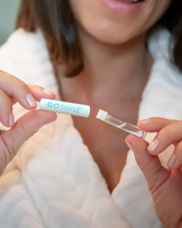 Go Smile Blu Hands-Free Teeth Whitening Toothbrush with Gum Massage and Sonic Blue Technology  White - Go Smile