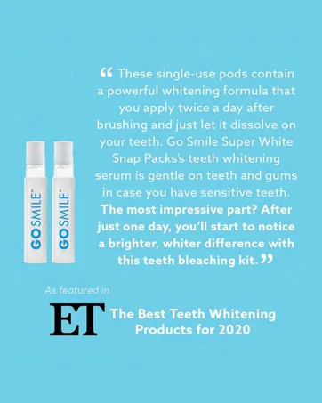 Go Smile Blu Hands-Free Teeth Whitening Toothbrush with Gum Massage and Sonic Blue Technology  White - pop sugar