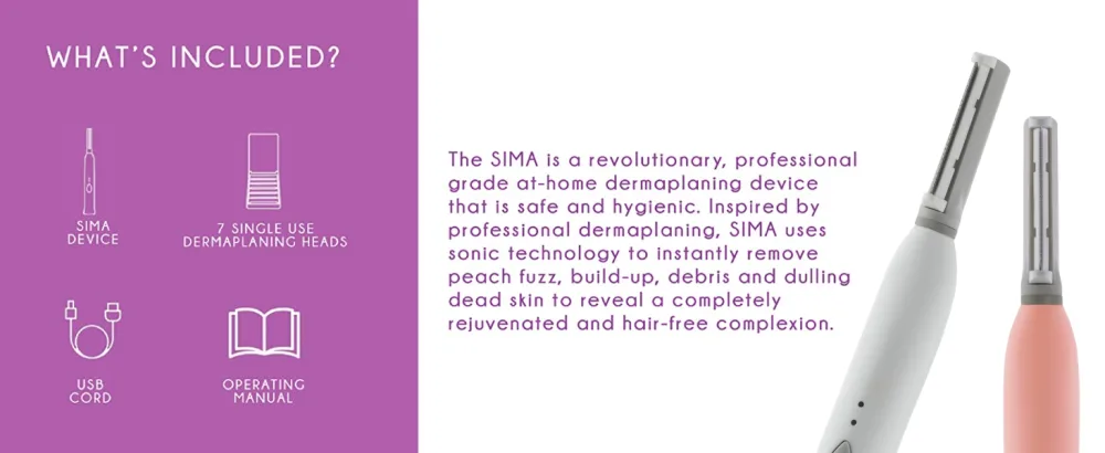 Spa Sciences SIMA Replacement Kit   For Ladies Sonic Dermaplaning Tool   Pro Dermaplane Machine Replacements for a Flawless Look   Dermatologist Recommended - sima