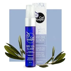 CURL KEEPER - Dry Oil Elixir (1 oz) Rich In Omega 3-6-9 - Curl Keeper Dry Oil Elixir