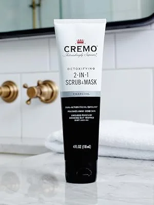 Cremo Detoxifying 2-in-1 Scrub & Mask  Activated Charcoal  4 oz - face