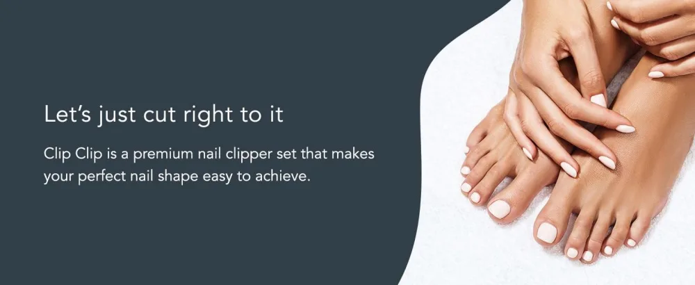 Barefoot Scientist Clip Clip Easy-Trim Nail Clippers  Stainless Steel Clippers for Perfect Nails 2 Piece Set - Clip Clip