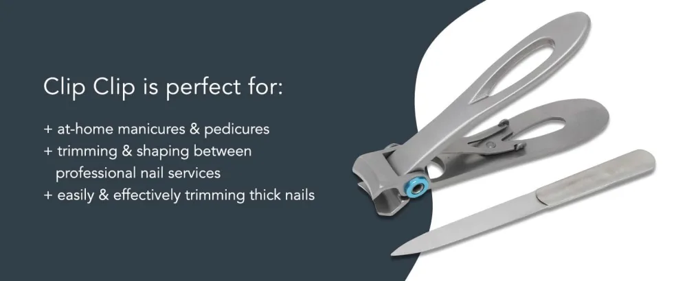 Barefoot Scientist Clip Clip Easy-Trim Nail Clippers  Stainless Steel Clippers for Perfect Nails 2 Piece Set - Clip Clip