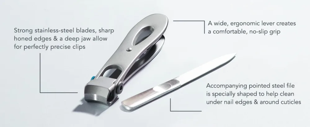 Barefoot Scientist Clip Clip Easy-Trim Nail Clippers  Stainless Steel Clippers for Perfect Nails 2 Piece Set - Clip Clip