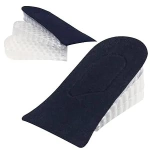 Heel Lift Inserts - Height Increase Insoles for Men & Women - Invisible Silicone Gel Cushion Shoe Pads - 3 Detachable Layers - main