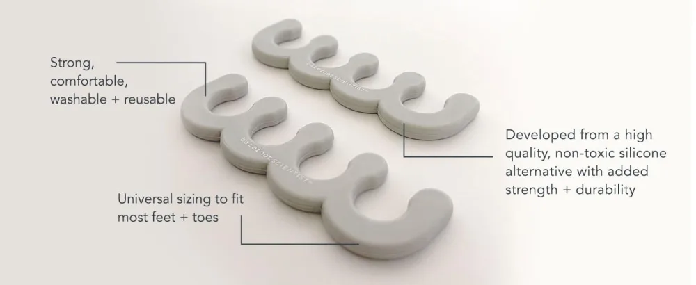 Barefoot Scientist Spaced Out Muscle Relief Gel Toe Stretchers for Rebalancing Foot Muscles - Spaced Out