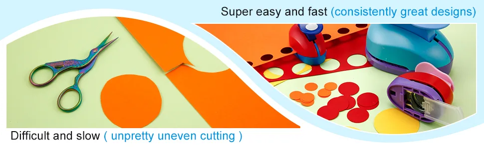 3 Pieces Circle Punch 2 Inch 1 Inch 5/8 Inch Paper Punchers Scrapbook Craft Paper Punch Circle Cutter 10 - CIRCLE