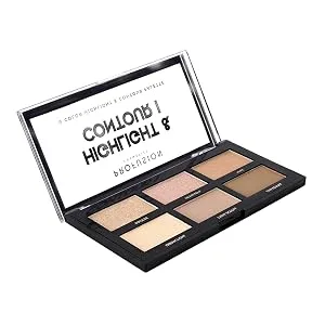 Profusion Cosmetics Mini Artistry Highlight & Contour I Palette Makeup Kit  Long Lasting and Soft Powder Formula - Light Medium - product information 2