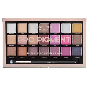 Profusion Cosmetics 21 Shade Eyeshadow Palette Collection & Brush  Pro Pigments - product information 2