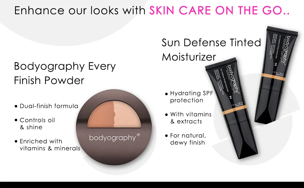 Bodyography Every Finish Powder (Sunsculpt): Bronzer and Highlighter Duo | Sculpts & Shine | Gluten-Free  Cruelty-Free - Setting Spray/pressed powder
