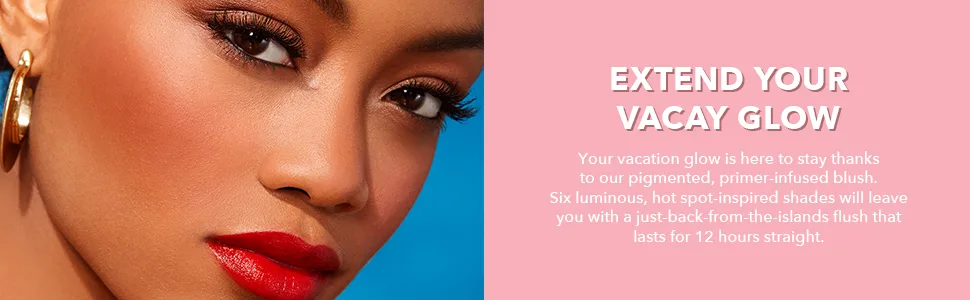 Buxom Wanderlust Primer Infused Blush - Powder Blush Face Makeup - Highly Pigmented - Hydrating Hyaluronic Acid Formula Dolly - Wanderlust Primer Infused Blush
