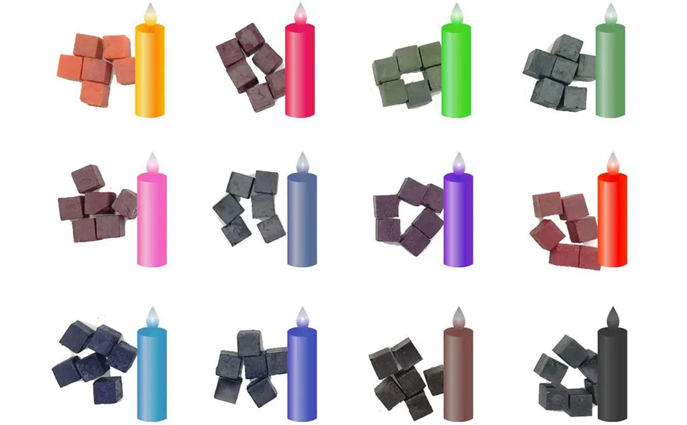 DIY Soy Candle Dye Cube Coloring Wax Block for Unique Soy Candles  Scented Candle Making 12 Dye Colors 72 Cubes - product information 2
