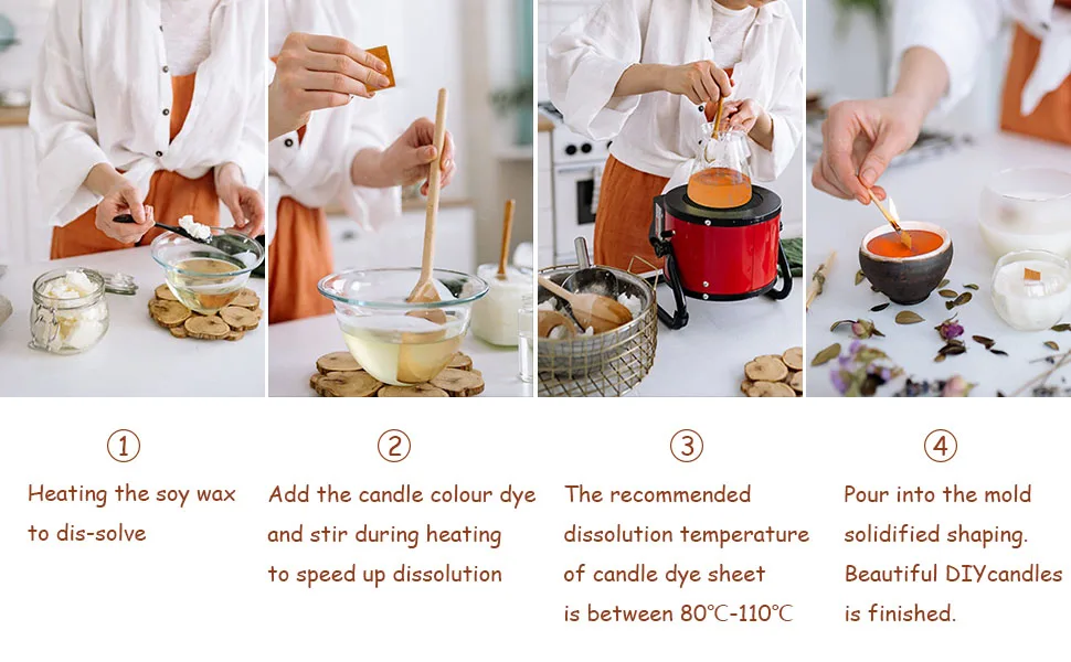 DIY Soy Candle Dye Cube Coloring Wax Block for Unique Soy Candles  Scented Candle Making 12 Dye Colors 72 Cubes - product information 6