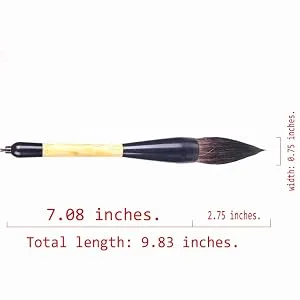 Hbasyp Chinese Traditional Calligraphy Brush/Chinese Calligraphy Watercolor Sumi Drawing Brush-Large Brush (5-Sticks) - product information 2