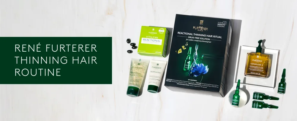 Ren  Furterer TRIPHASIC Reactional Concentrated Serum - For Sudden Thinning Hair - Postpartum  Stress - Drug-Free - 12 ct.  3-Month Supply - Rene Furterer Triphasic Reactional Concentrated Serum