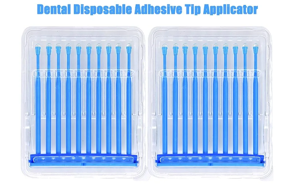 Tazrigo 20Pcs Dental Adhesive Tip Applicator Tooth Crown Porcelain Veneer Disposable Health Care - Dental Adhesive Tip Applicator