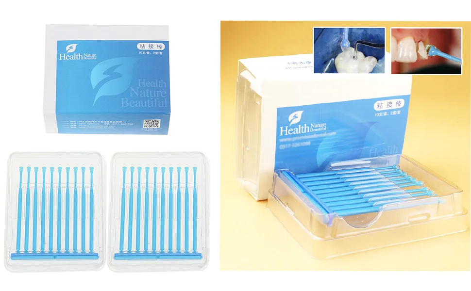 Tazrigo 20Pcs Dental Adhesive Tip Applicator Tooth Crown Porcelain Veneer Disposable Health Care - Dental Disposable Adhesive Tip Applicator