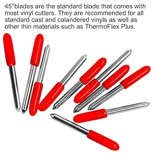 30 pcs (30/45/60 Degree) AFUNTA Blade Vinyl Cutter Plotter Cutting Blades for Roland & Most Domestic and Imported Plotter with Blade Holder Base - product information 4