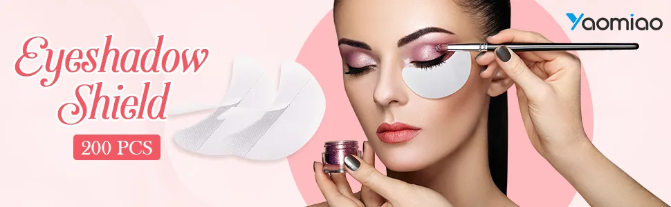 200 Pieces Eyeshadow Shield Eyeshadow Gel Pad Patches Eyeshadow Stencils for Prevent Eyelash Extensions  Tinting and Lip Makeup Residue (200 Pieces) - product information 1