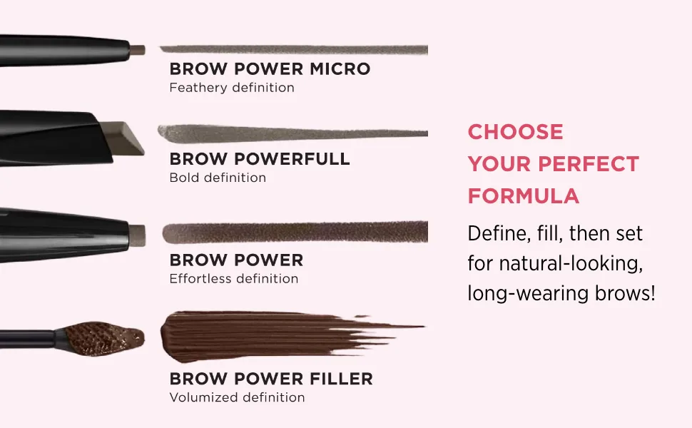 IT Cosmetics Brow PowerFULL  Universal Taupe - Universal Eyebrow Pencil with Triangular Tip - Delivers Bold Volume & Shaping - Budge-Proof Formula - Built-In Spoolie - 0.012 oz - IT Cosmetics Brow PowerFULL universal eyebrow pencil natural bold definition long lasting