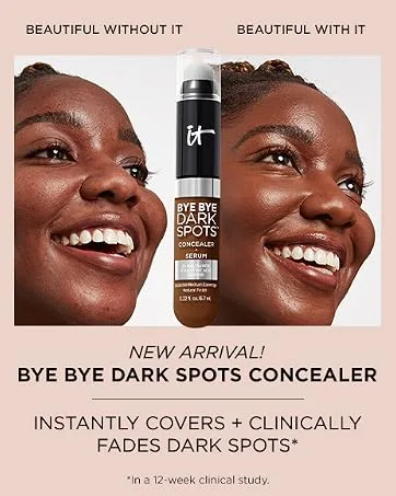 IT Cosmetics Brow PowerFULL  Universal Taupe - Universal Eyebrow Pencil with Triangular Tip - Delivers Bold Volume & Shaping - Budge-Proof Formula - Built-In Spoolie - 0.012 oz - it cosmetics cc cream confidence in a cream makeup skincare best sellers bye bye undereye concealer
