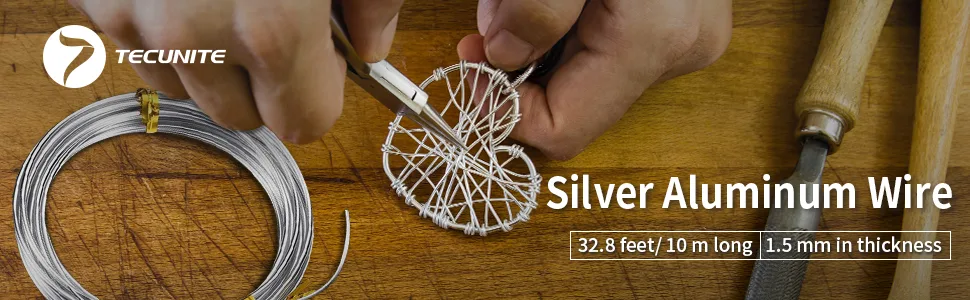 1MM Thickness Silver Aluminum Wire  Bendable Metal Craft Wire Beading Wire for Making Dolls Skeleton DIY Crafts (33 Feet) - product information 1
