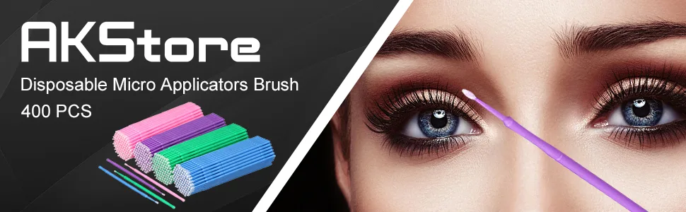 Akstore 600 PCS Disposable Micro Applicators Brush Eyelash Extension Individual Applicators Mascara Brush for Make up and Clean and Compatible and Personal Care (Multicolors) - micro applicators brush-1
