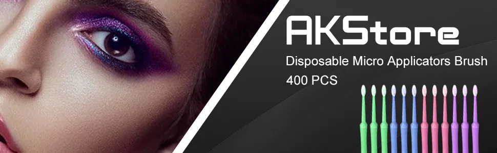 Akstore 600 PCS Disposable Micro Applicators Brush Eyelash Extension Individual Applicators Mascara Brush for Make up and Clean and Compatible and Personal Care (Multicolors) - micro applicators brush-3