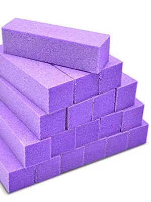 Tachibelle Premium Made in Korea 4-way Buffer 100/180 Grit Premium Nail File Buffing Block (Purple with White) (10PCS) - asdasd