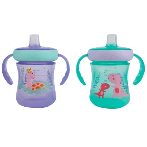 The First Years Trainer Cups 7Oz-2pk Princess Dinosaurs - unspecified