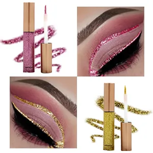 10 Colors Liquid Glitter Eyeliner  Metallic Shimmer Glitter Eyeshadow  Long Lasting Waterproof Sparkling Eyeliner Eye Shadow 02 - poster2