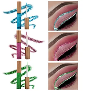 10 Colors Liquid Glitter Eyeliner  Metallic Shimmer Glitter Eyeshadow  Long Lasting Waterproof Sparkling Eyeliner Eye Shadow 02 - poster3