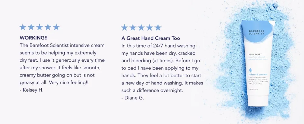 Barefoot Scientist High Dive Intensive Hydration Foot Therapy Cream  Specialized Moisture for Dry Feet and Cracked Heels - barefoot