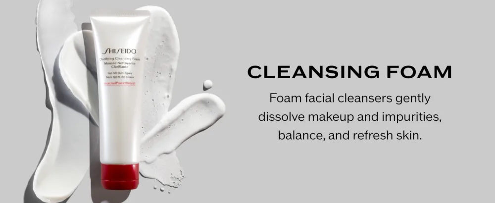 Shiseido Clarifying Cleansing Foam - 125 mL - Cleanses  Balances & Removes Impurities for Smoother  Radiant Complexion - For All Skin Types - Shiseido Cleansing Foam