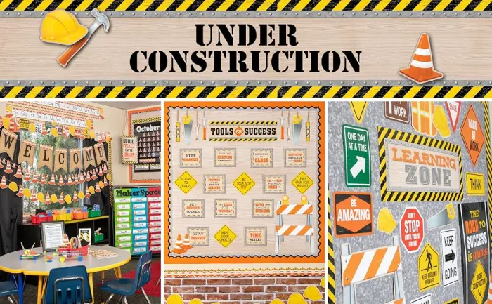 Under Construction Hard Hats Accents - under construction collection banner