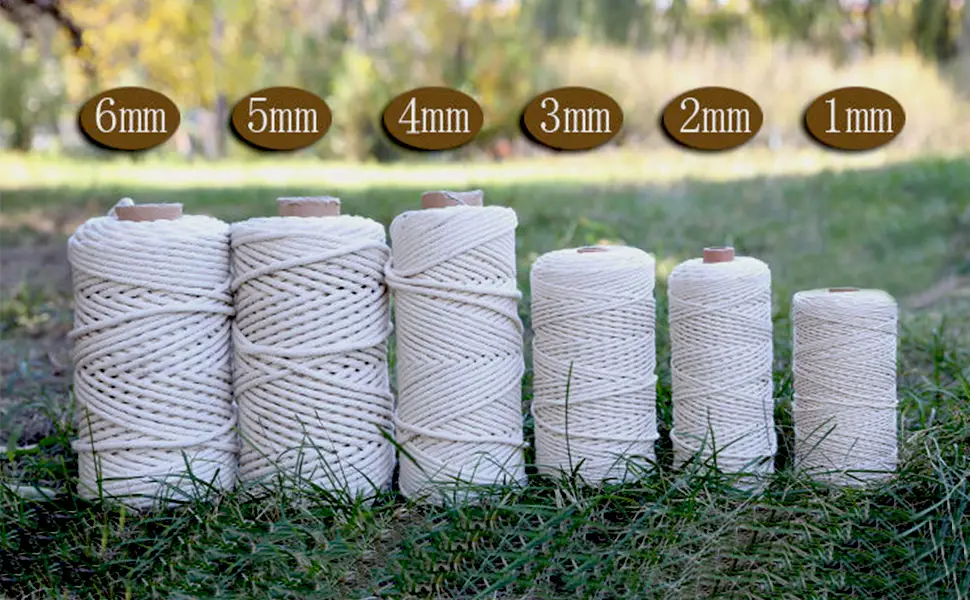Feelmate 1mm x 657 Feet Cotton Rope Macrame Cord for Crafts Jewelry Making Home Decoration Gift Wrapping - cotton rope