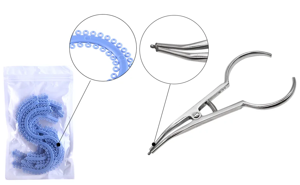1 Piece Dental Orthodontic Separator Ties Placing Pliers and 1 Bag S Type Orthodontic Separator Ties Orthodontic Forcep - product information 5