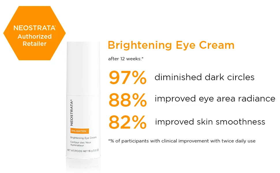 NEOSTRATA Brightening Eye Cream Dark Circle Corrector with Antioxidants  Peptides  and Algae Extract Fragrance-Free  15 g. - Brightening Eye Cream