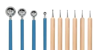ABenkle 10Pcs Dotting Tools Ball Styluses for Rock Painting  Pottery Clay Modeling Embossing Art Mandala blue - product information 3