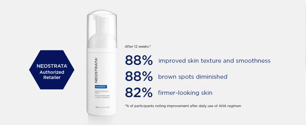 NEOSTRATA Foaming Glycolic Face Wash High Strength AHA Cleanser Soap-free  4.2 fl. oz. - Smoother skin