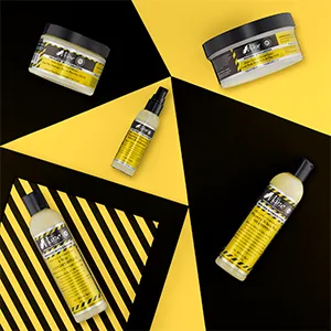 THE MANE CHOICE - Proceed With Caution Killer Curls & Brutal Bounce Stop The Damage Pre or Post Poo Mask (12 oz) - proceed with caution line